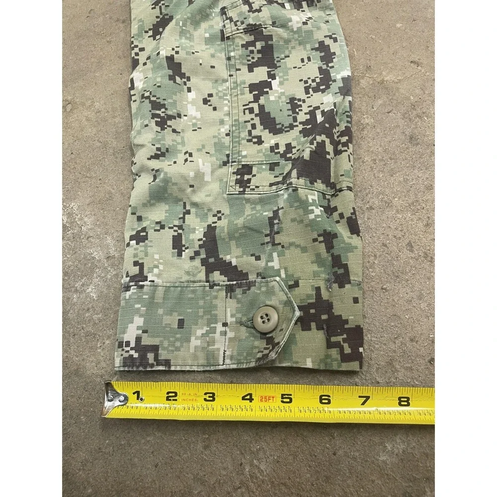 U.S. Navy Jacket Mens LT Green Digital‎ Camo Military Utility Cotton Ripstop